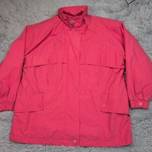 Vintage RZR Jacket Womens S Pink Lightweight Coat Pockets Comfort Zip‎ Up